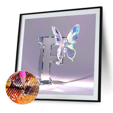 Load image into Gallery viewer, Diamond Painting - Full Round - Crystal Butterfly Letter F (30*30CM)
