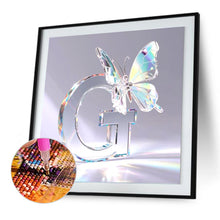 Load image into Gallery viewer, Diamond Painting - Full Round - Crystal Butterfly Letter G (30*30CM)
