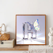 Load image into Gallery viewer, Diamond Painting - Full Round - Crystal Butterfly Letter H (30*30CM)
