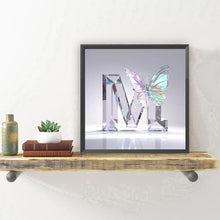 Load image into Gallery viewer, Diamond Painting - Full Round - Crystal Butterfly Letter M (30*30CM)
