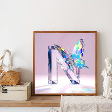 Load image into Gallery viewer, Diamond Painting - Full Round - Crystal Butterfly Letter N (30*30CM)
