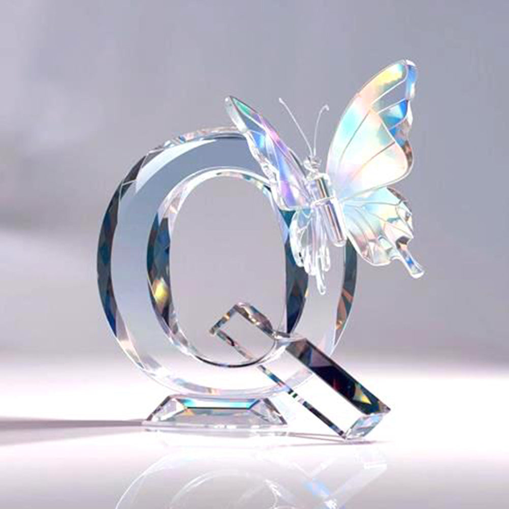 Diamond Painting - Full Round - Crystal Butterfly Letter Q (30*30CM)