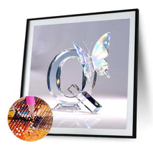 Load image into Gallery viewer, Diamond Painting - Full Round - Crystal Butterfly Letter Q (30*30CM)
