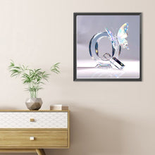 Load image into Gallery viewer, Diamond Painting - Full Round - Crystal Butterfly Letter Q (30*30CM)
