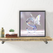 Load image into Gallery viewer, Diamond Painting - Full Round - Crystal Butterfly Letter S (30*30CM)
