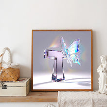 Load image into Gallery viewer, Diamond Painting - Full Round - Crystal Butterfly Letter T (30*30CM)
