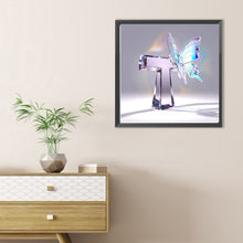 Load image into Gallery viewer, Diamond Painting - Full Round - Crystal Butterfly Letter T (30*30CM)
