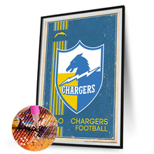 Load image into Gallery viewer, Diamond Painting - Full Round - Los Angeles Chargers (30*45CM)
