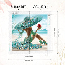 Load image into Gallery viewer, Diamond Painting - Partial Special Shaped - Beautiful Skirt Woman (30*30CM)
