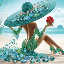 Load image into Gallery viewer, Diamond Painting - Partial Special Shaped - Beautiful Skirt Woman (30*30CM)
