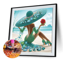 Load image into Gallery viewer, Diamond Painting - Partial Special Shaped - Beautiful Skirt Woman (30*30CM)
