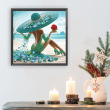 Load image into Gallery viewer, Diamond Painting - Partial Special Shaped - Beautiful Skirt Woman (30*30CM)
