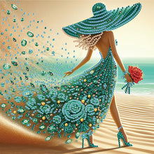 Load image into Gallery viewer, Diamond Painting - Partial Special Shaped - Beautiful Skirt Woman (30*30CM)
