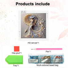 Load image into Gallery viewer, Diamond Painting - Partial Special Shaped - Beautiful Skirt Woman (30*30CM)
