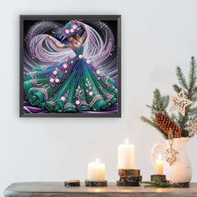 Load image into Gallery viewer, Diamond Painting - Partial Special Shaped - Beautiful Skirt Woman (30*30CM)
