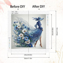Load image into Gallery viewer, Diamond Painting - Partial Special Shaped - Beautiful Skirt Woman (30*30CM)
