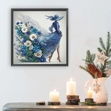 Load image into Gallery viewer, Diamond Painting - Partial Special Shaped - Beautiful Skirt Woman (30*30CM)
