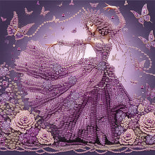Load image into Gallery viewer, Diamond Painting - Partial Special Shaped - Beautiful Skirt Woman (30*30CM)
