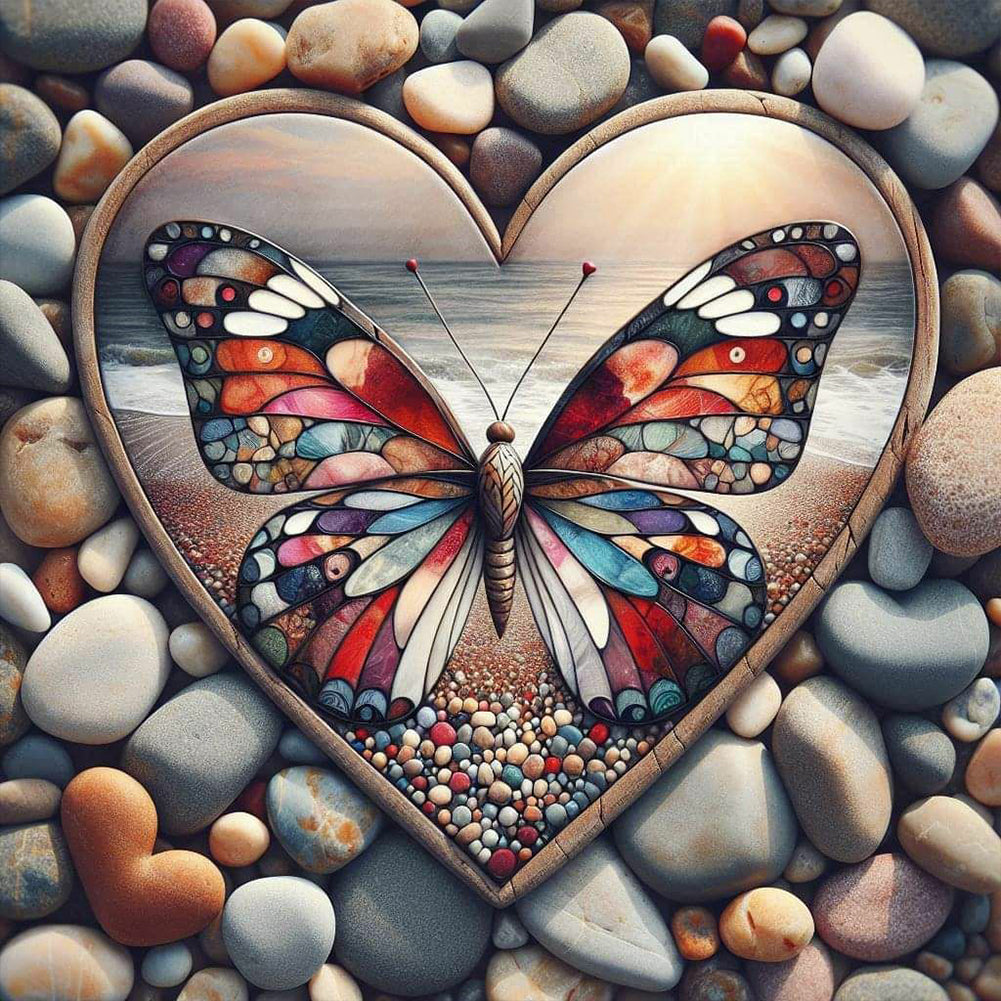 Diamond Painting - Full Round - Pebble Butterfly (40*40CM)