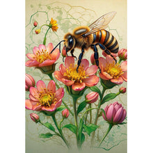 Load image into Gallery viewer, Diamond Painting - Full Round - Flower And Bee (40*60CM)
