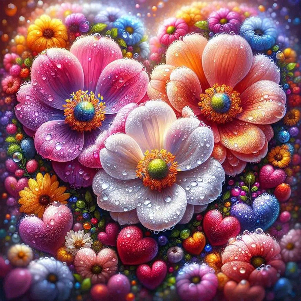 Diamond Painting - Full Round - Flower (40*40CM)