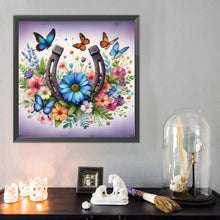 Load image into Gallery viewer, Diamond Painting - Full Round - Butterfly Blue Daisy (40*40CM)

