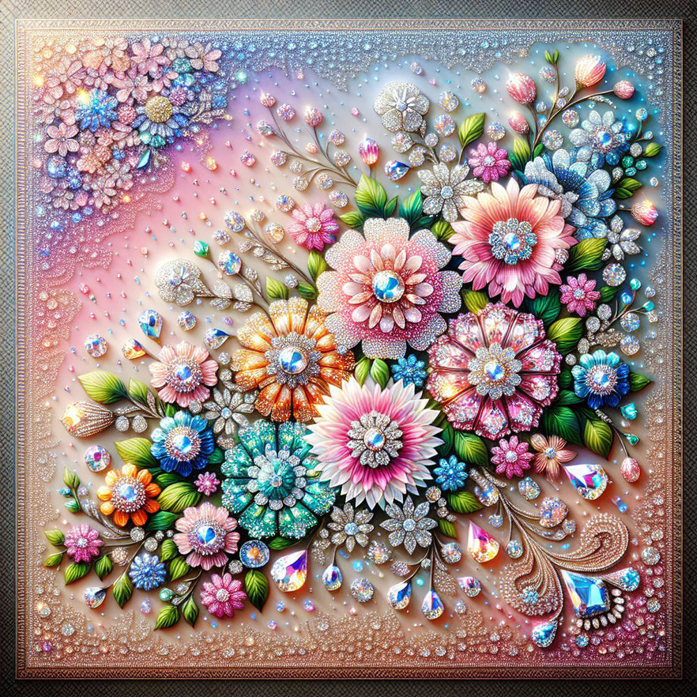Diamond Painting - Full Round - Flower Bush (40*40CM)