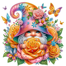 Load image into Gallery viewer, Diamond Painting - Partial Special Shaped - Gnome Flower (30*30CM)
