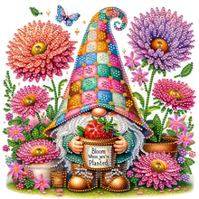 Load image into Gallery viewer, Diamond Painting - Partial Special Shaped - Flowers And Gnomes (30*30CM)
