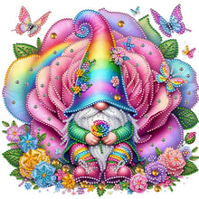Load image into Gallery viewer, Diamond Painting - Partial Special Shaped - Gnome Rose (30*30CM)
