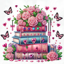 Load image into Gallery viewer, Diamond Painting - Partial Special Shaped - Pink Rose Book (30*30CM)
