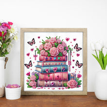 Load image into Gallery viewer, Diamond Painting - Partial Special Shaped - Pink Rose Book (30*30CM)

