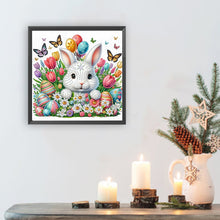 Load image into Gallery viewer, Diamond Painting - Partial Special Shaped - Bunny And Flower (30*30CM)
