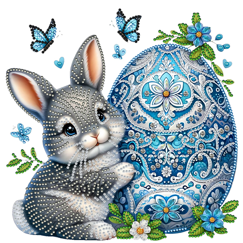 Diamond Painting - Partial Special Shaped - Bunny And Egg (30*30CM)