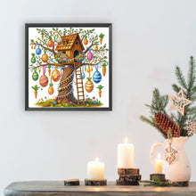 Load image into Gallery viewer, Diamond Painting - Partial Special Shaped - Tree House And Egg (30*30CM)
