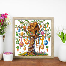 Load image into Gallery viewer, Diamond Painting - Partial Special Shaped - Tree House And Egg (30*30CM)
