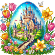 Load image into Gallery viewer, Diamond Painting - Partial Special Shaped - Easter Egg Castle (30*30CM)
