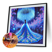 Load image into Gallery viewer, Diamond Painting - Full Round - Girl In Blue Dress (40*40CM)
