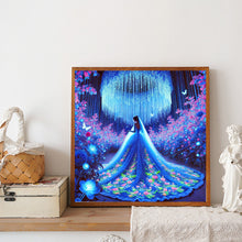 Load image into Gallery viewer, Diamond Painting - Full Round - Girl In Blue Dress (40*40CM)
