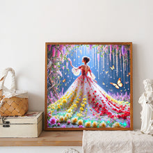 Load image into Gallery viewer, Diamond Painting - Full Round - Girl In Floral Dress (40*40CM)
