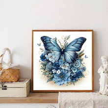 Load image into Gallery viewer, Diamond Painting - Full Round - Blue Butterfly (40*40CM)

