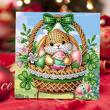 Load image into Gallery viewer, 6Pcs Easter Eggs Diamond Painting Card Rhinestone Art Card for Party Favors
