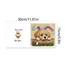 Load image into Gallery viewer, 6Pcs Easter Animals Diamond Painting Card Rhinestone Art Card for Party Favors
