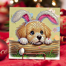 Load image into Gallery viewer, 6Pcs Easter Animals Diamond Painting Card Rhinestone Art Card for Party Favors
