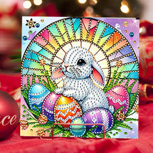 Load image into Gallery viewer, 6Pcs Easter Rabbits Diamond Painting Card Rhinestone Art Card for Party Favors
