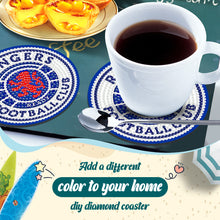 Load image into Gallery viewer, 6Pcs Wooden Football Club Diamond Painting Coasters DIY Coaster Diamond Dot Kits

