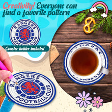 Load image into Gallery viewer, 6Pcs Wooden Football Club Diamond Painting Coasters DIY Coaster Diamond Dot Kits
