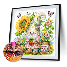 Load image into Gallery viewer, Diamond Painting - Partial Special Shaped - Sunflower And Gnome (30*30CM)
