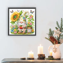 Load image into Gallery viewer, Diamond Painting - Partial Special Shaped - Sunflower And Gnome (30*30CM)
