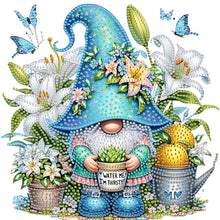 Load image into Gallery viewer, Diamond Painting - Partial Special Shaped - Lily And Gnome (30*30CM)
